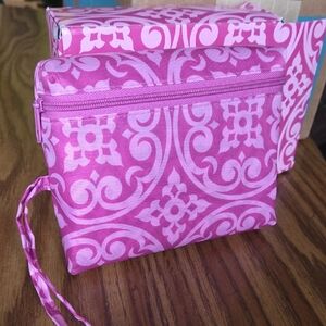 Pink Patterned Insulated Tote Bag